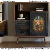 Steampunk Dachshund Dog Decoupage Links 149 Tissuepapier