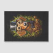  Steampunk Dachshund Dog Decoupage Rechts 149 Tissuepapier (Voorkant)
