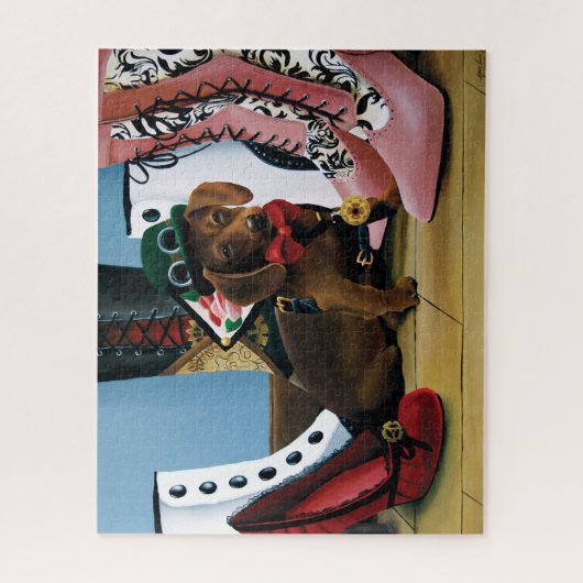 Steampunk Dachshund Legpuzzel (Verticaal)