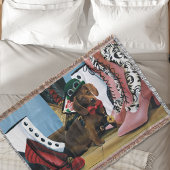 Steampunk Dachshund schoenen Laarzen Victoriaans Deken