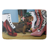 Steampunk Dachshund Shoes Boots Victoriaans Badmat (Voorkant)