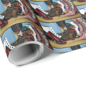 Steampunk Dachshund Shoes Boots Victoriaans Cadeaupapier (Rol Hoek)