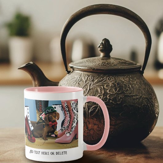 Steampunk Dachshund Shoes Boots Victoriaans Mok