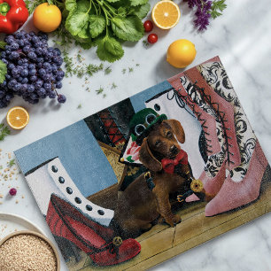 Steampunk Dachshund Shoes Boots Victoriaans Snijplank