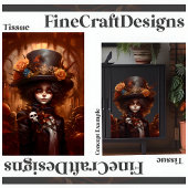 Steampunk Dag van het Dode Meisje Decoupage Rechts Tissuepapier