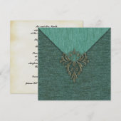 Steampunk  Damask en Floral Kaart (Voorkant / Achterkant)
