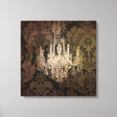 steampunk damask paris chandelaar canvas afdruk (Voorkant)