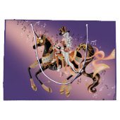 Steampunk Dame op Mechanisch Paard Groot Cadeauzakje (Achterkant)