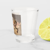 Steampunk Dame & Paard Shotglas Shot Glas (Rechts)