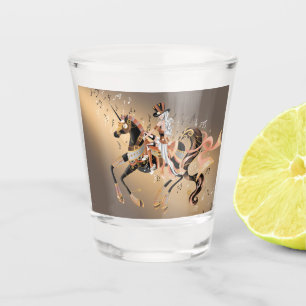 Steampunk Dame & Paard Shotglas Shot Glas