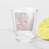 Steampunk Dame & Paard Shotglas Shot Glas (Achterkant)