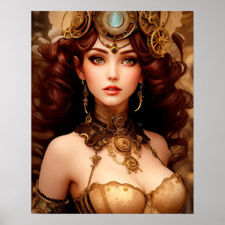 STEAMPUNK DAME POSTER