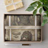 Steampunk Dames decoupage voor Kleine projecten Tissuepapier (Geschenk)