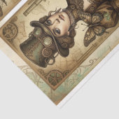 Steampunk Dames decoupage voor Kleine projecten Tissuepapier (Detail)