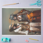 Steampunk Dames Duo Gears en Groeven Decoupage Tissuepapier (Craft)