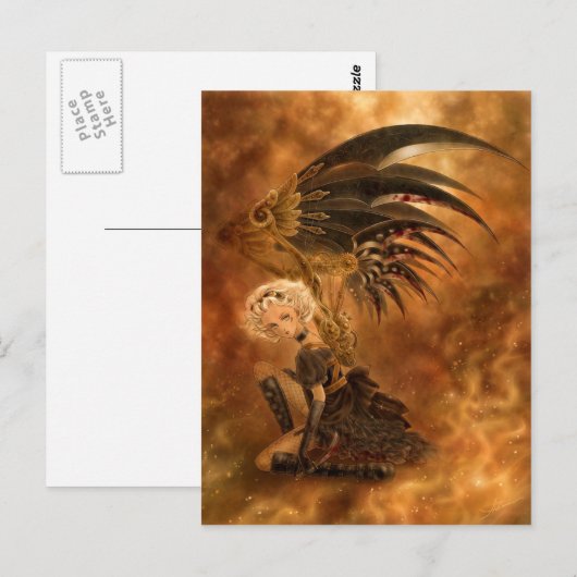 Steampunk Dark Angel Briefkaart (Voorkant / Achterkant)