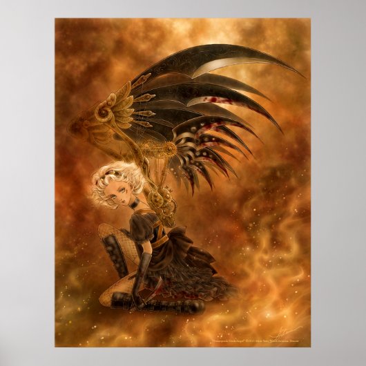 Steampunk Dark Angel Print (Voorkant)