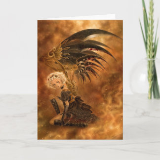 Steampunk Dark Angel Wenskaart Kaart