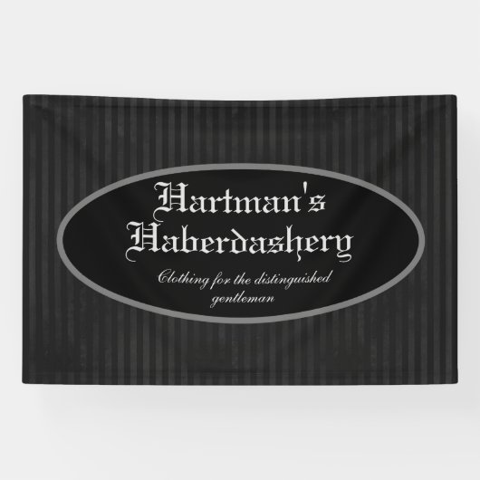 Steampunk Dark Grey Striped Custom Spandoek (Horizontaal)