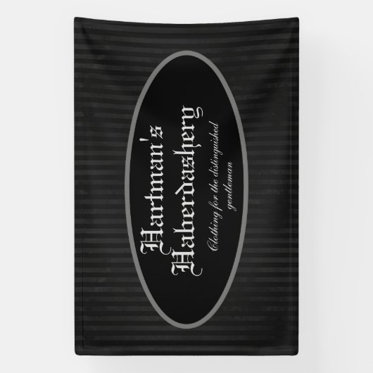 Steampunk Dark Grey Striped Custom Spandoek (Verticaal)