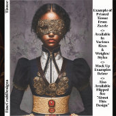 Steampunk Dark Skin Woman In Mask EM4L Decoupage Tissuepapier