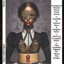 Steampunk Dark Skin Woman In Mask EM4R Decoupage