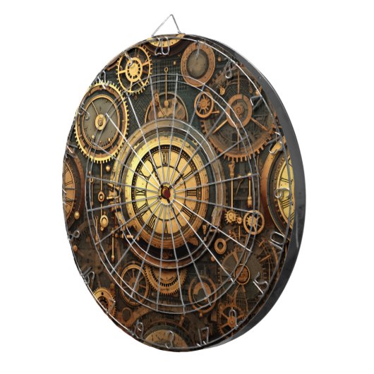 Steampunk Dartboard Dartbord (Voorkant Rechts)