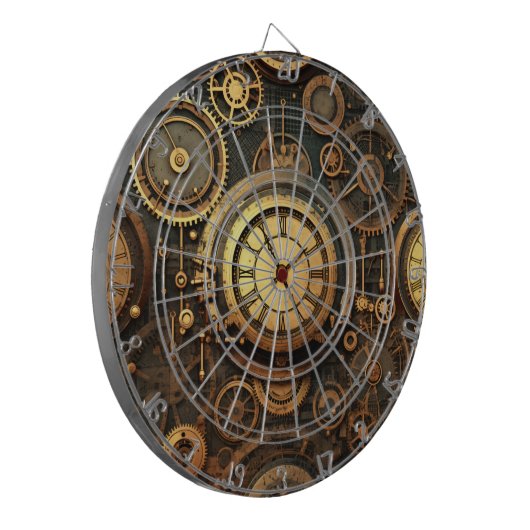 Steampunk Dartboard Dartbord (Voorkant Links)