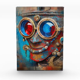 Steampunk De Blikken Man Portret Fotoblokken