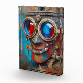 Steampunk De Blikken Man Portret Fotoblokken (Rechts)