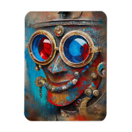 Steampunk De Blikken Man Portret Magneet