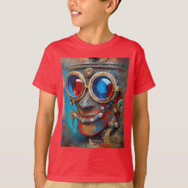 Steampunk De Blikken Man Portret T-shirt