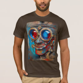 Steampunk De Blikken Man Portret T-shirt