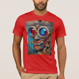 Steampunk De Blikken Man Portret T-shirt
