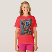 Steampunk De Blikken Man Portret T-shirt (Voorkant volledig)