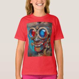 Steampunk De Blikken Man Portret T-shirt