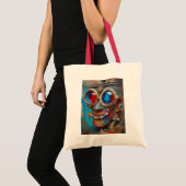 Steampunk De Blikken Man Portret Tote Bag (Voorkant (product))