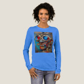Steampunk De Blikken Man Portret Tri-Blend Shirt (Voorkant)