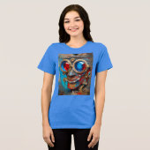 Steampunk De Blikken Man Portret Tri-Blend Shirt (Voorkant volledig)