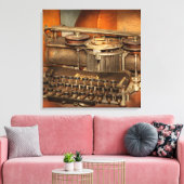 Steampunk - De geschiedenis van typen Canvas Afdruk (Insitu (Woonkamer))