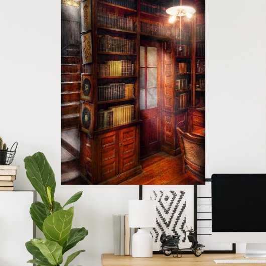 Steampunk - De semi-private studie Poster (Thuiskantoor)