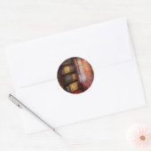 Steampunk - De semi-private studie Ronde Sticker (Envelop)