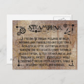 Steampunk Definition Briefkaart (Voorkant / Achterkant)