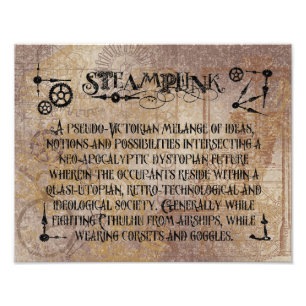 Steampunk Definition Foto Afdruk