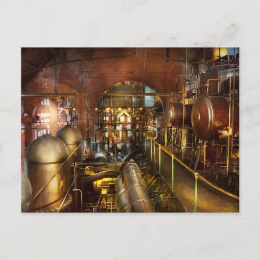 Steampunk - Denk aan Tanks Briefkaart (Voorkant)