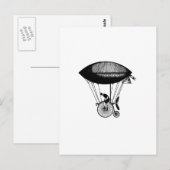 Steampunk derigicyclist briefkaart (Voorkant / Achterkant)