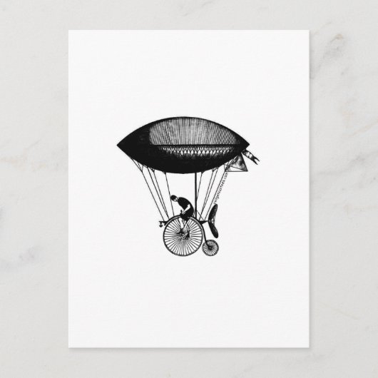 Steampunk derigicyclist briefkaart (Voorkant)