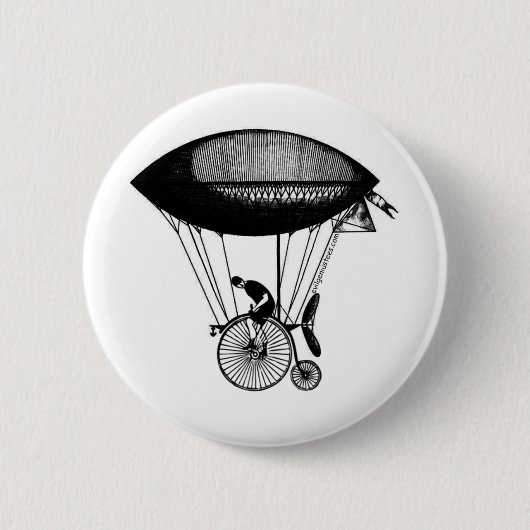 Steampunk derigicyclist ronde button 5,7 cm (Voorkant)