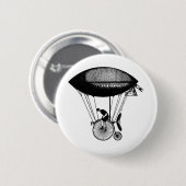 Steampunk derigicyclist ronde button 5,7 cm (Voorkant /achterkant)