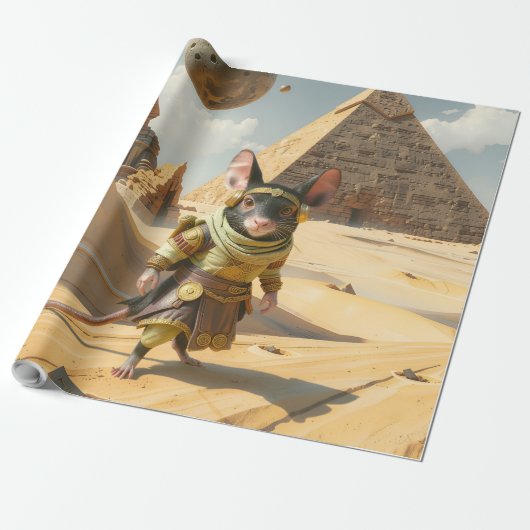Steampunk Desert Explorer Mouse  Cadeaupapier (Uitgerold)